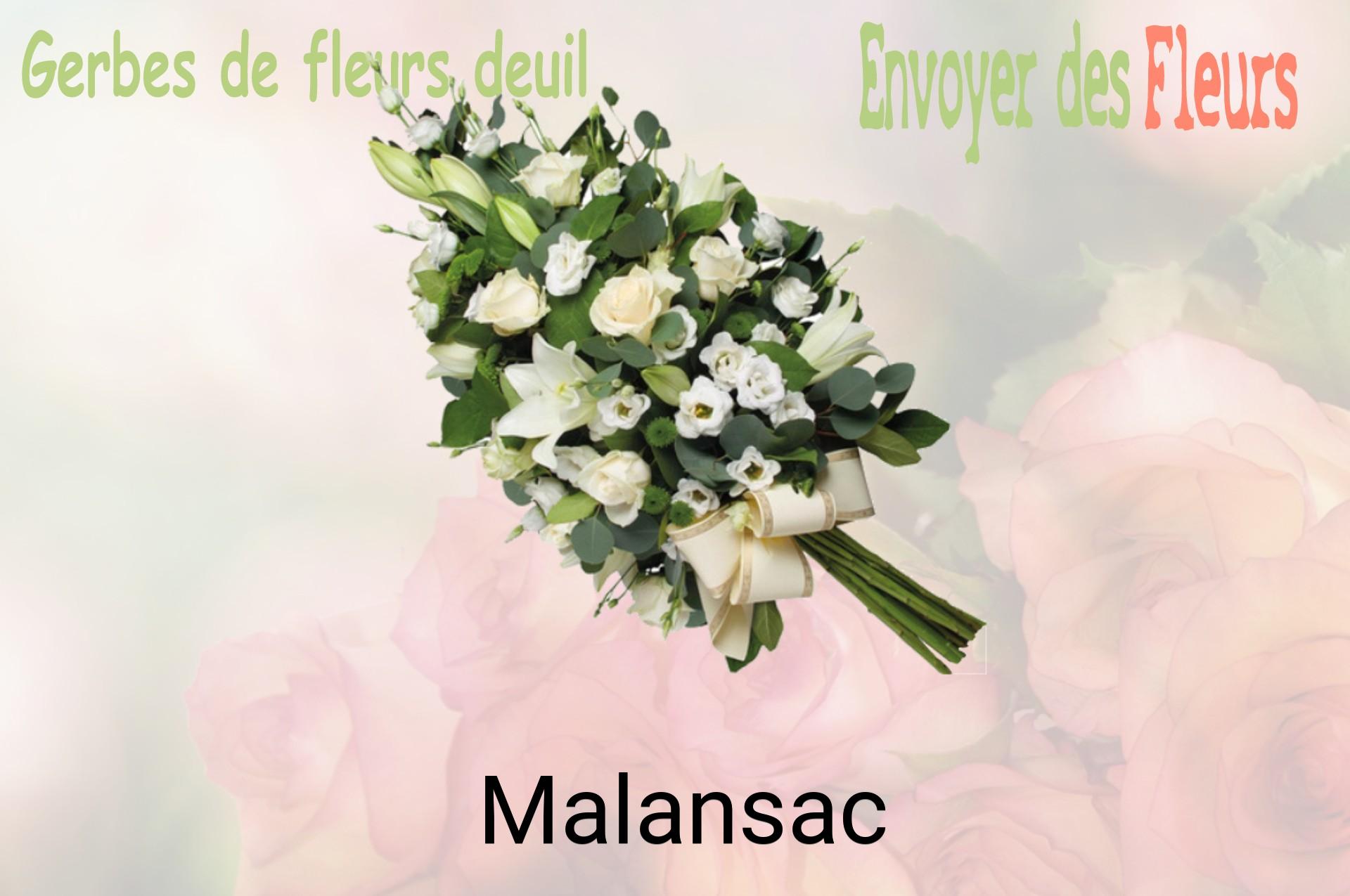 Gerbe de fleurs de deuil livrée à Malansac